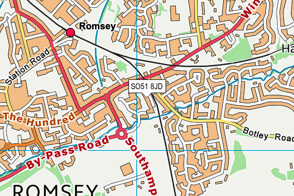 SO51 8JD map - OS VectorMap District (Ordnance Survey)