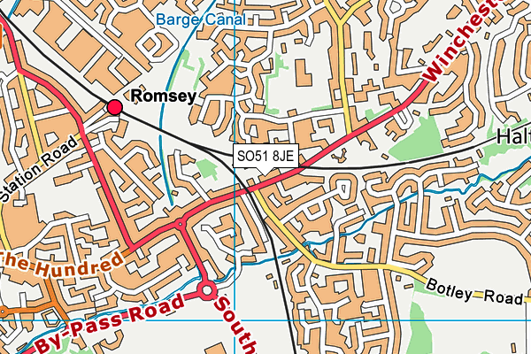 SO51 8JE map - OS VectorMap District (Ordnance Survey)