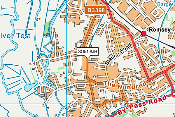 SO51 8JH map - OS VectorMap District (Ordnance Survey)