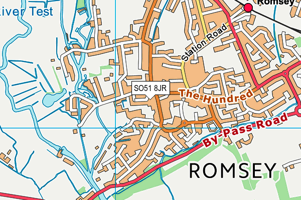 SO51 8JR map - OS VectorMap District (Ordnance Survey)