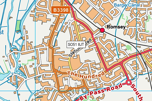 SO51 8JT map - OS VectorMap District (Ordnance Survey)