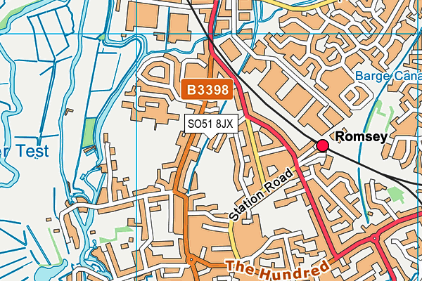 SO51 8JX map - OS VectorMap District (Ordnance Survey)