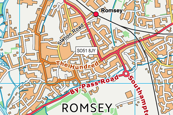 SO51 8JY map - OS VectorMap District (Ordnance Survey)