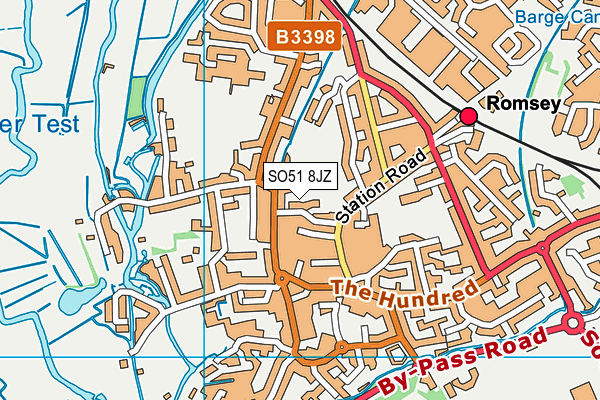 SO51 8JZ map - OS VectorMap District (Ordnance Survey)