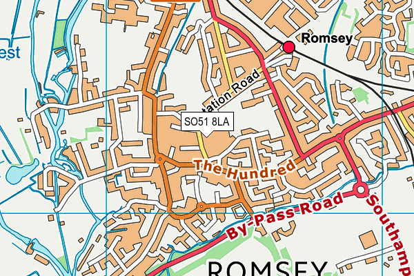 SO51 8LA map - OS VectorMap District (Ordnance Survey)