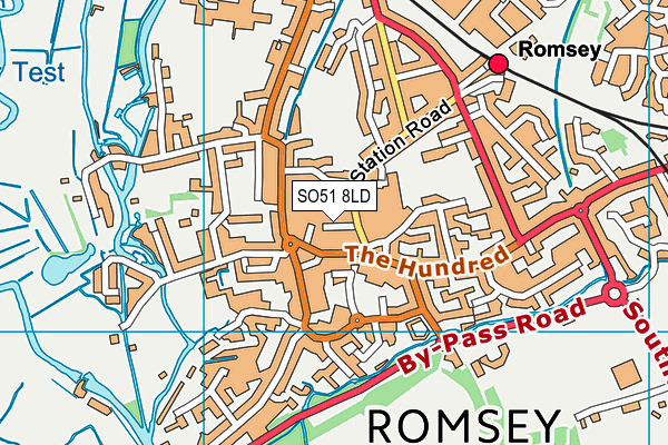 SO51 8LD map - OS VectorMap District (Ordnance Survey)