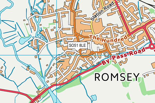 SO51 8LE map - OS VectorMap District (Ordnance Survey)