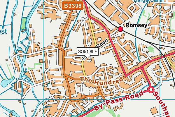 SO51 8LF map - OS VectorMap District (Ordnance Survey)