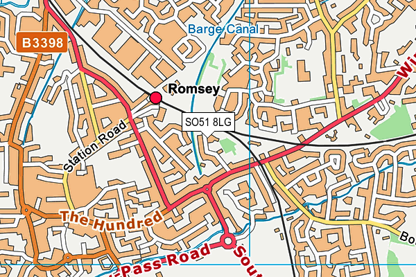 SO51 8LG map - OS VectorMap District (Ordnance Survey)