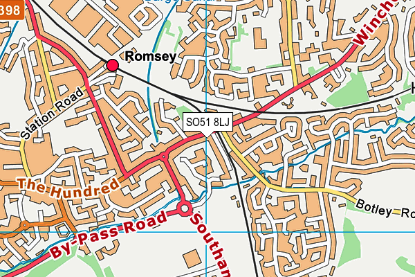 SO51 8LJ map - OS VectorMap District (Ordnance Survey)