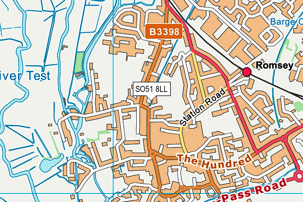 SO51 8LL map - OS VectorMap District (Ordnance Survey)