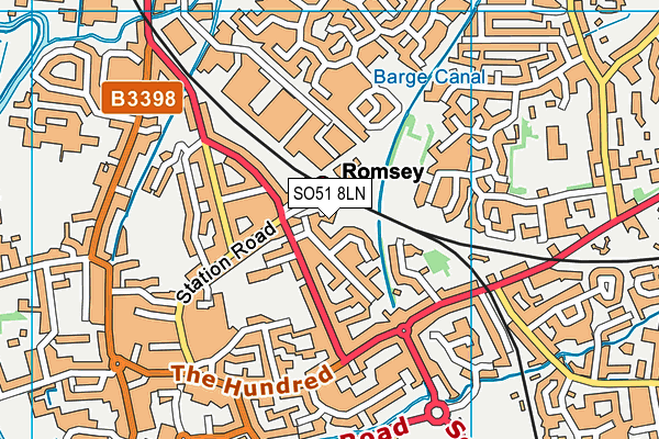 SO51 8LN map - OS VectorMap District (Ordnance Survey)