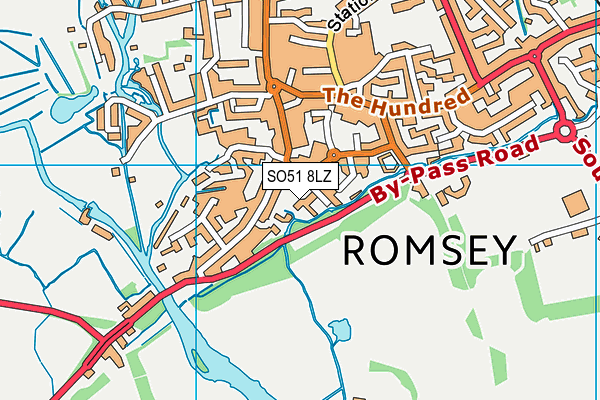 SO51 8LZ map - OS VectorMap District (Ordnance Survey)