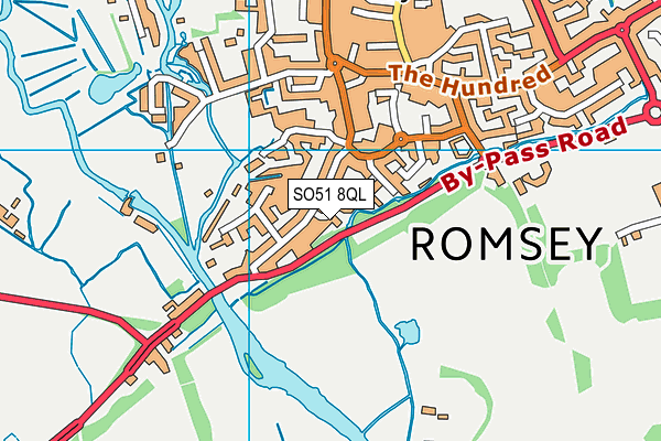 SO51 8QL map - OS VectorMap District (Ordnance Survey)