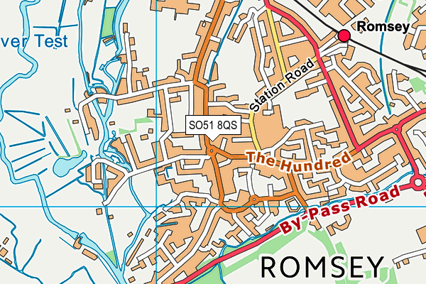 SO51 8QS map - OS VectorMap District (Ordnance Survey)