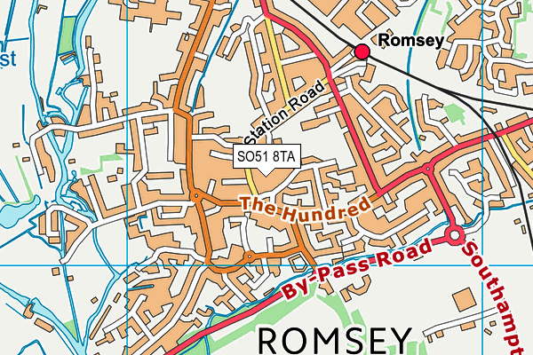 SO51 8TA map - OS VectorMap District (Ordnance Survey)