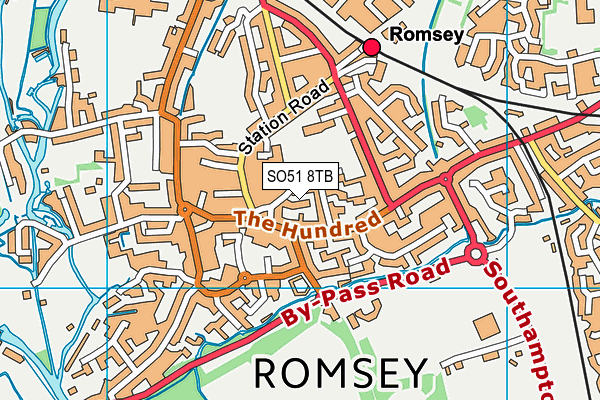 SO51 8TB map - OS VectorMap District (Ordnance Survey)