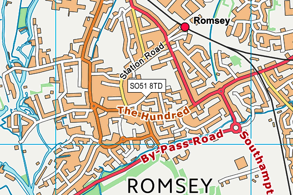 SO51 8TD map - OS VectorMap District (Ordnance Survey)