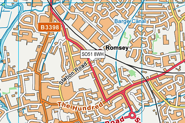 SO51 8WH map - OS VectorMap District (Ordnance Survey)