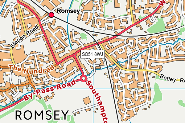 SO51 8WJ map - OS VectorMap District (Ordnance Survey)