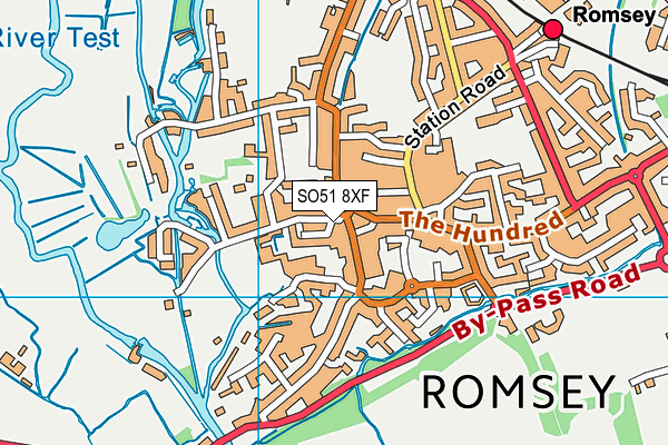 SO51 8XF map - OS VectorMap District (Ordnance Survey)