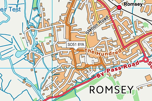 SO51 8YA map - OS VectorMap District (Ordnance Survey)