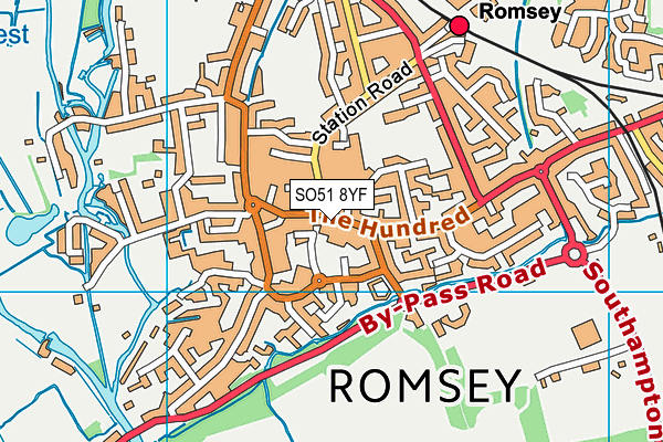 SO51 8YF map - OS VectorMap District (Ordnance Survey)