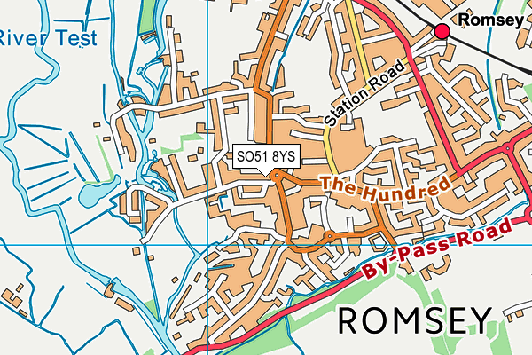 SO51 8YS map - OS VectorMap District (Ordnance Survey)