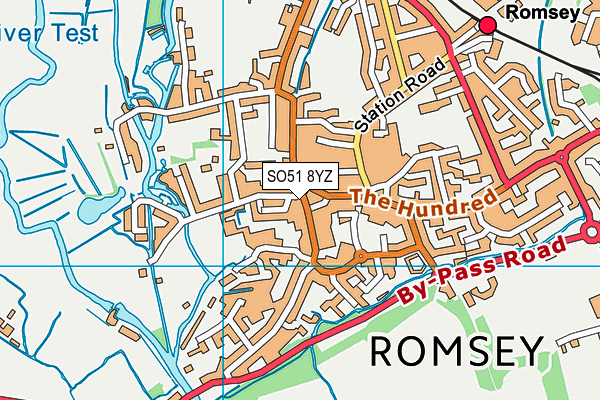 SO51 8YZ map - OS VectorMap District (Ordnance Survey)