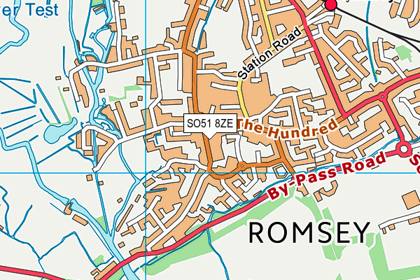 SO51 8ZE map - OS VectorMap District (Ordnance Survey)