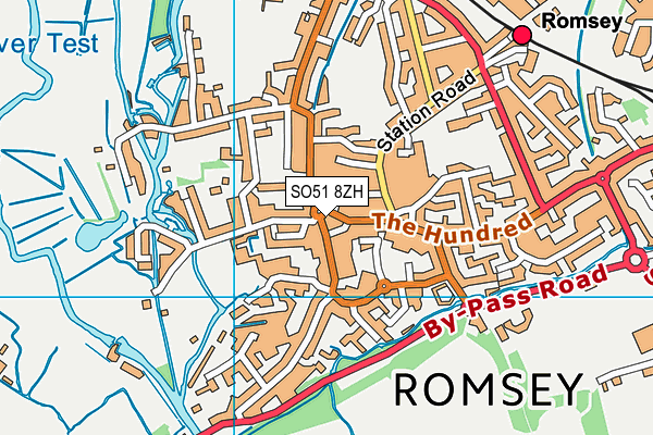 SO51 8ZH map - OS VectorMap District (Ordnance Survey)