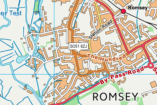 SO51 8ZJ map - OS VectorMap District (Ordnance Survey)