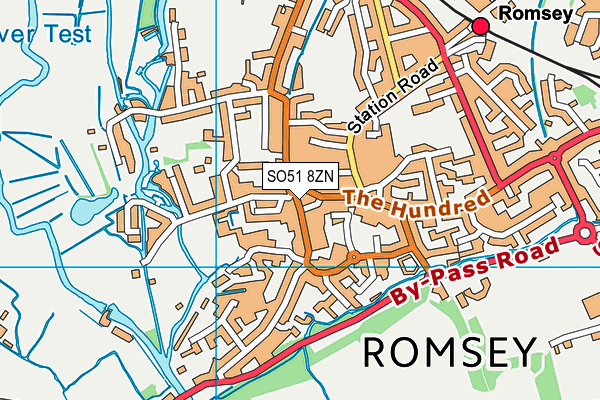 SO51 8ZN map - OS VectorMap District (Ordnance Survey)