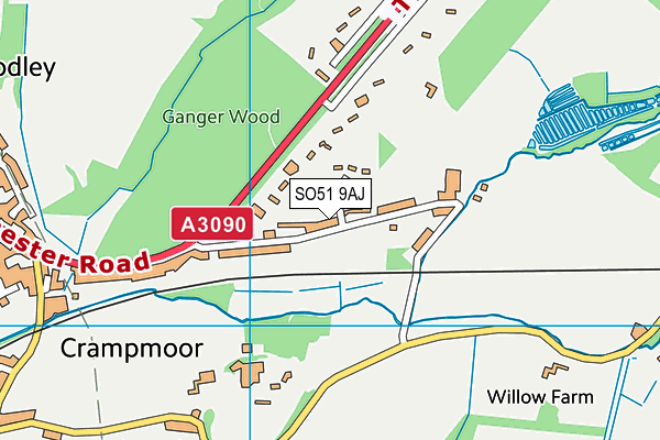 SO51 9AJ map - OS VectorMap District (Ordnance Survey)