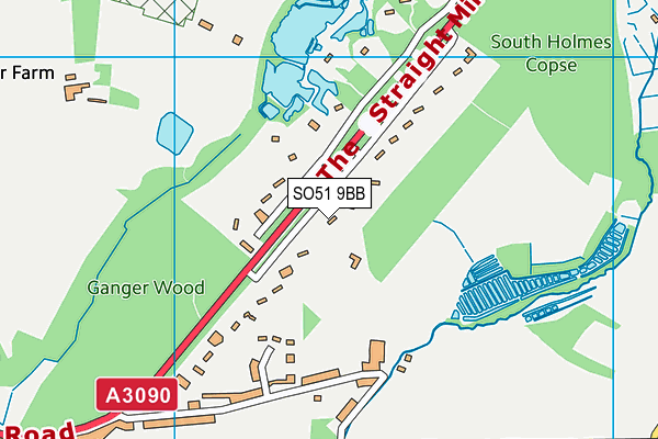 SO51 9BB map - OS VectorMap District (Ordnance Survey)