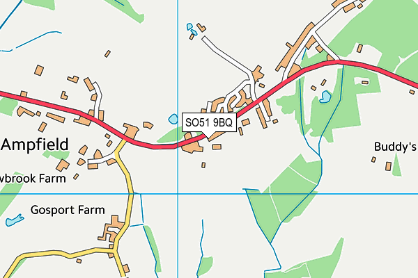 Ampfield Par Three Golf And Country Club map (SO51 9BQ) - OS VectorMap District (Ordnance Survey)