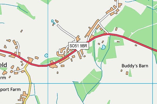 SO51 9BR map - OS VectorMap District (Ordnance Survey)