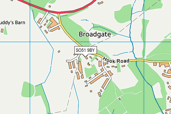 SO51 9BY map - OS VectorMap District (Ordnance Survey)
