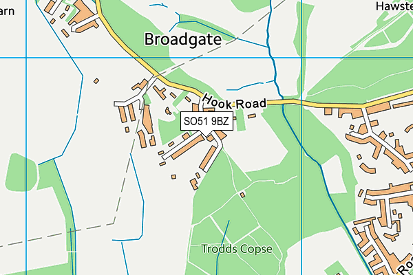 SO51 9BZ map - OS VectorMap District (Ordnance Survey)