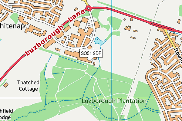 SO51 9DF map - OS VectorMap District (Ordnance Survey)