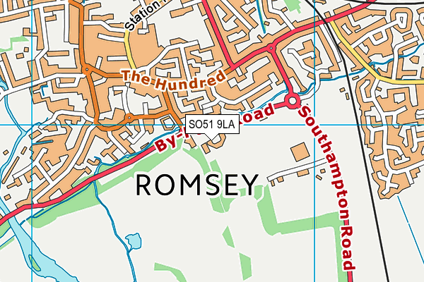 SO51 9LA map - OS VectorMap District (Ordnance Survey)