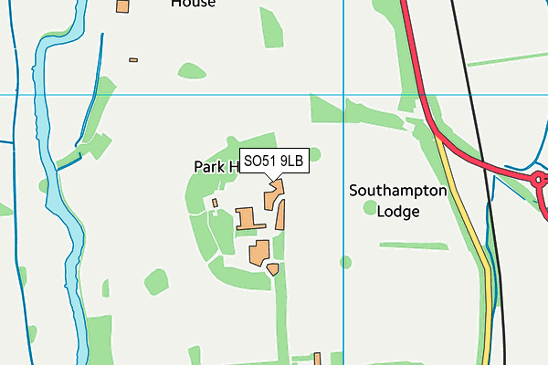 SO51 9LB map - OS VectorMap District (Ordnance Survey)