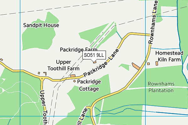 SO51 9LL map - OS VectorMap District (Ordnance Survey)