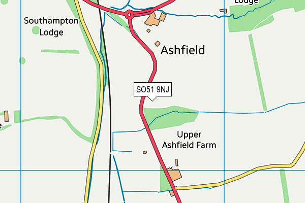 SO51 9NJ map - OS VectorMap District (Ordnance Survey)