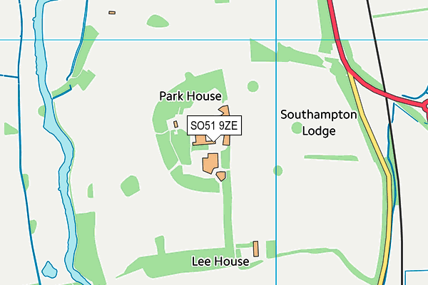 SO51 9ZE map - OS VectorMap District (Ordnance Survey)