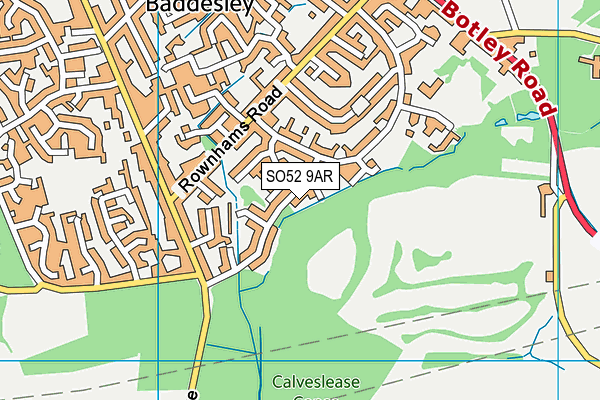 SO52 9AR map - OS VectorMap District (Ordnance Survey)