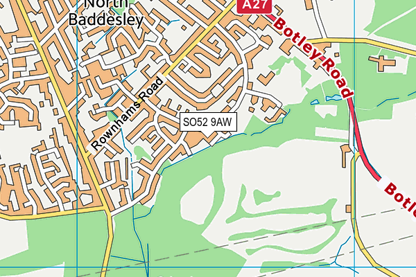 SO52 9AW map - OS VectorMap District (Ordnance Survey)