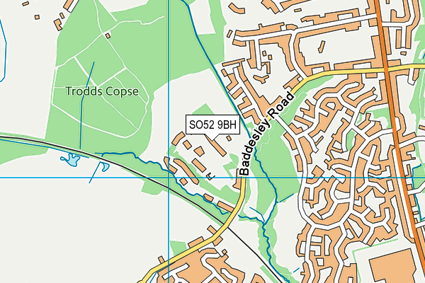 SO52 9BH map - OS VectorMap District (Ordnance Survey)