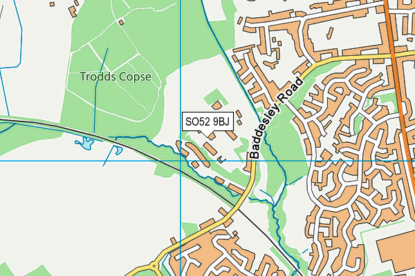 SO52 9BJ map - OS VectorMap District (Ordnance Survey)