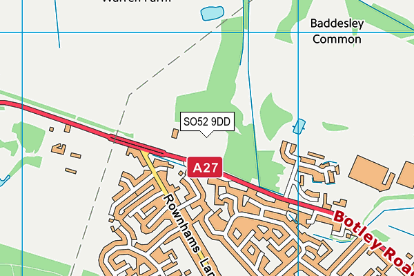 SO52 9DD map - OS VectorMap District (Ordnance Survey)